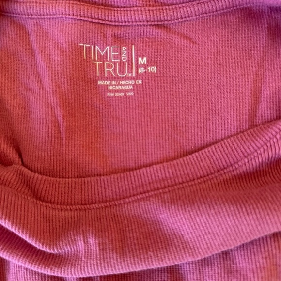 *TIME AND TRU* Pink Fashion Long Sleeve Top Size Medium (8-10) - Picture 6 of 8